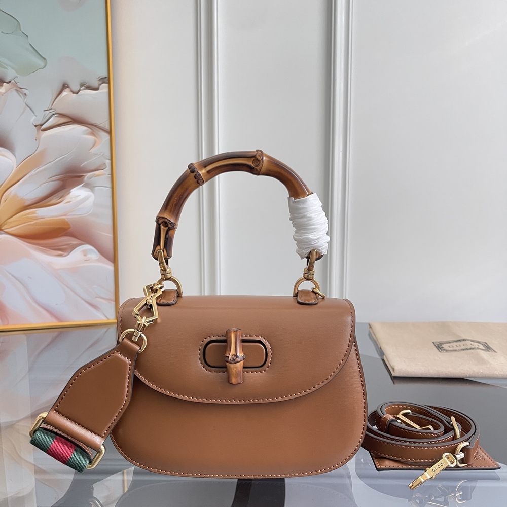 Gucci Horsebit 1955 Mini Bag Brown Leather